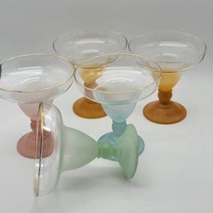 5pc - Colorful Vintage Blendo Margarita Glasses